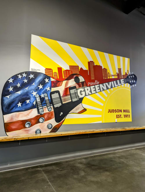 Cowboy Up | Street Murals by Christine Crawford | Christine Creates | Cowboy Up Greenville in Greenville