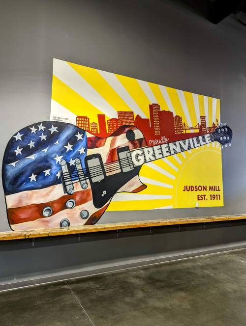 Cowboy Up | Murals by Girls Who Paint Murals | Cowboy Up Greenville in Greenville