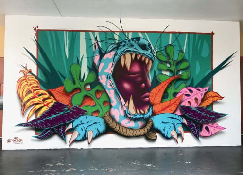 Wall Mural Project | Murals by PHYBR ART | Santa Clara Elementary School in Miami