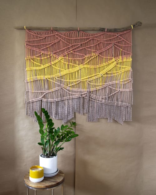 Abstract Landscape Macrame Wall Hanging | Macrame Wall Hanging by CommuneCalla