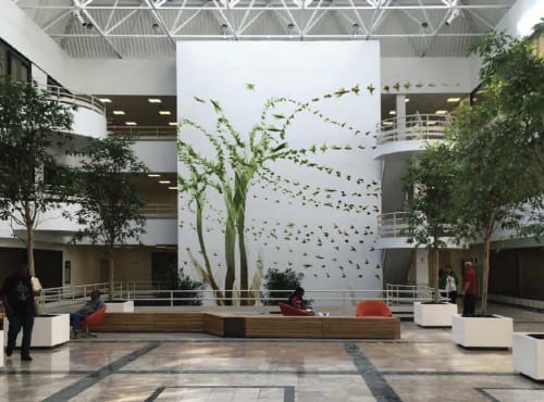Lobby installation at Cross Island Plaza, | Murals by Stefan Hengst Design