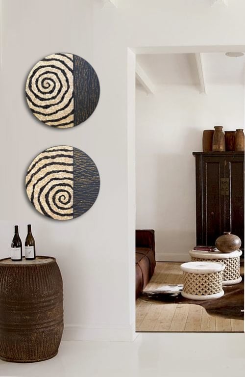 African style wall decoration - pair of mosaic circles | Wall Sculpture in Wall Hangings by Julia Gorbunova