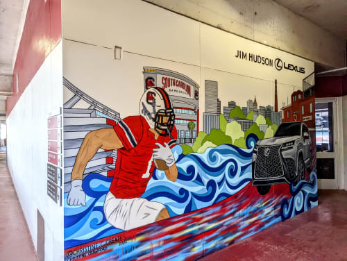 LEXUS + Williams Brice Stadium | Street Murals by Christine Crawford | Christine Creates