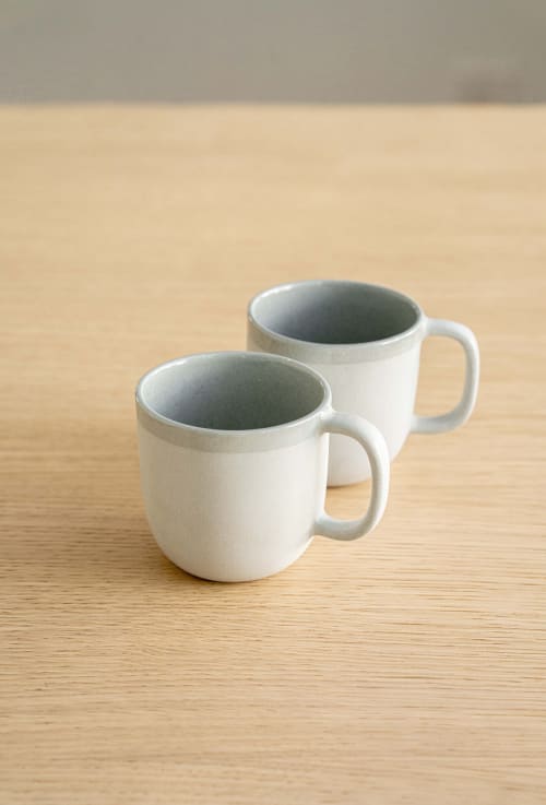Handmade Porcelain Coffee Mug. Gray Sky | Drinkware by Creating Comfort Lab
