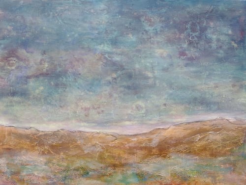 Storm over the Desert | Oil And Acrylic Painting in Paintings by Jillian Goldberg