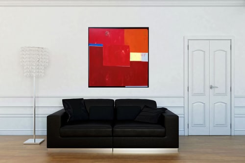Red composition III | Paintings by Luis Medina