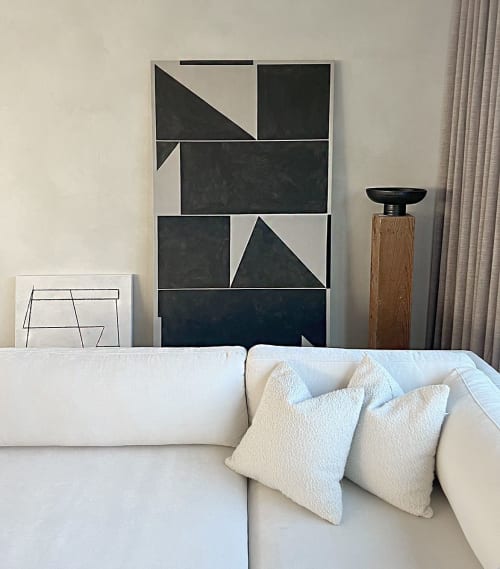 "Vector Point No. 1" - Modern Geometric Painting | Oil And Acrylic Painting in Paintings by ART + ALCHEMY By Nicolette Atelier