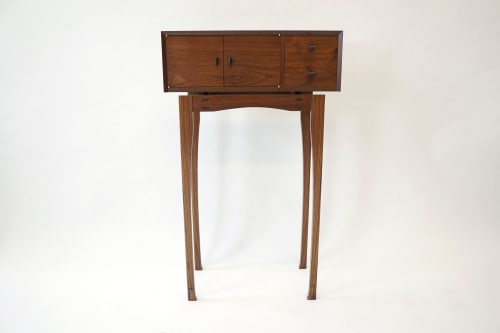 Cabinet on a Stand in Walnut | Storage by Geoff McKonly Furniture