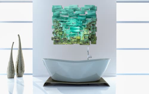 "Coral" Glass and Metal Wall Art Sculpture | Wall Sculpture in Wall Hangings by Karo Studios