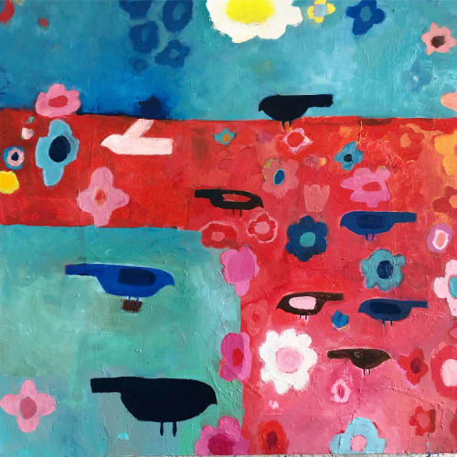 MAY FLOWERS | Oil And Acrylic Painting in Paintings by Lucy Schappy