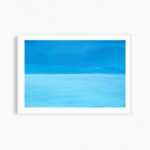 Minimalist ocean art, 'Ionian Sea Blues' photography print | Photography by PappasBland