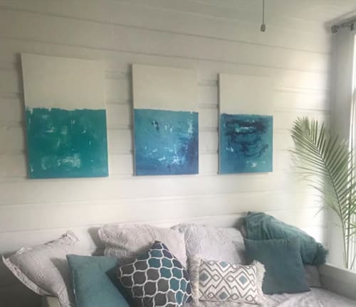 Triptych painting | Oil And Acrylic Painting in Paintings by Eleanor McKnight