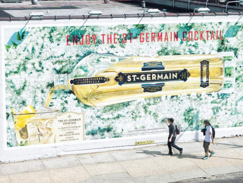 St-Germain Mural | Street Murals by Dean West | Colossal Media in Brooklyn