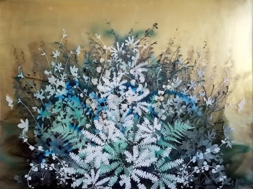 The Quiet Forest 3 | Oil And Acrylic Painting in Paintings by Cara Enteles Studio | New York in New York