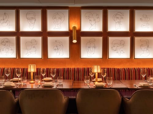 Abstract Wire Sculpture Portraits | Wall Sculpture in Wall Hangings by Wired Sculpture Studios | Bluebird London NYC in New York