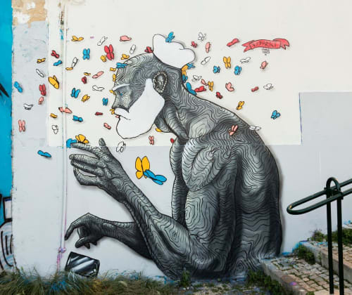 Mural | Street Murals by Raphael Federici | Augusto Gil Garden in Lisboa