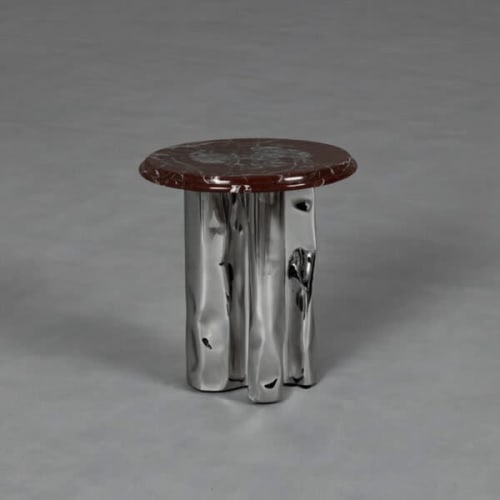 Marble & Steel Side Table — Reverie, Nitush Aroosh | Tables by Nitush M