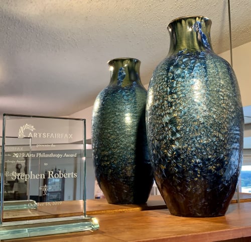Azurite Crystalline Vase | Vases & Vessels by Bikki Stricker