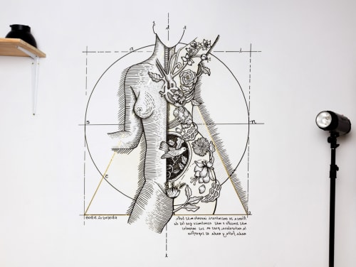 Female study anatomy -  Mural | Murals by Godie Arboleda