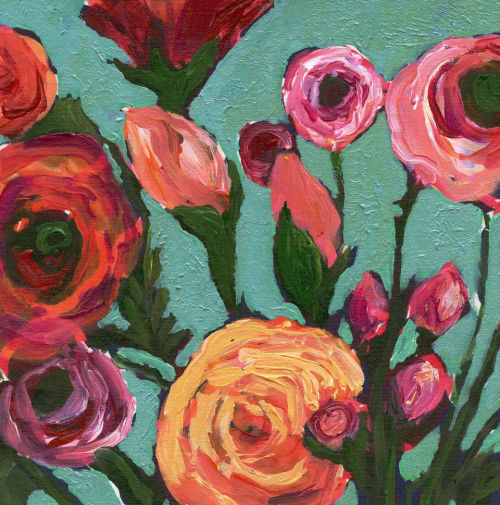 Fleurs de soie | Paintings by Marielle Robichaud