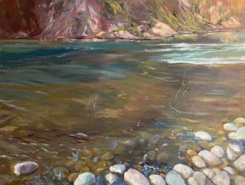 Ebb and Flow | Oil And Acrylic Painting in Paintings by Nancy Romanovsky