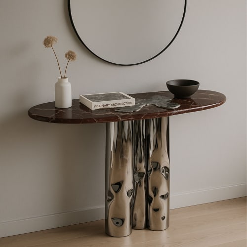 Marble & Steel Console Table — Reverie, Nitush Aroosh | Tables by Nitush M