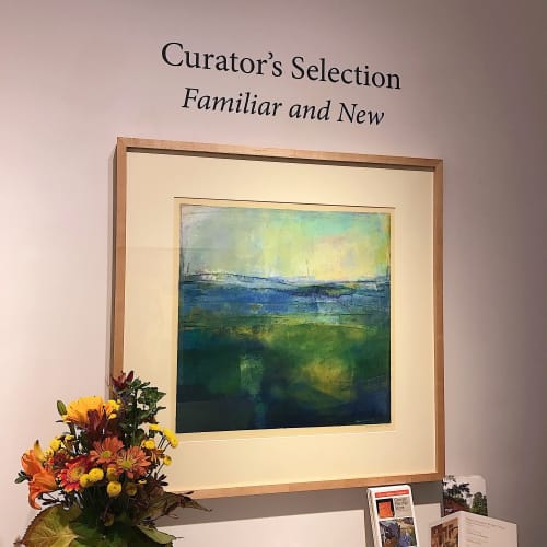 "From Otter Cliffs", Oil Pastel, 32" x 32". | Paintings by Amy Bernhardt | George Marshall Store Gallery in York