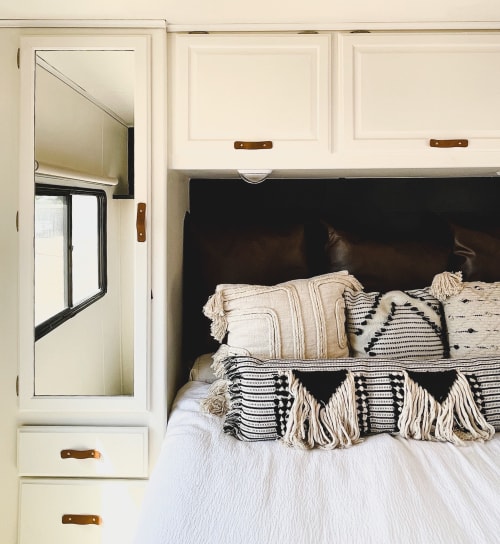 Walnut Leather Handle [Round End] | Pull in Hardware by Keyaiira | leather + fiber | Artist Studio in Santa Rosa