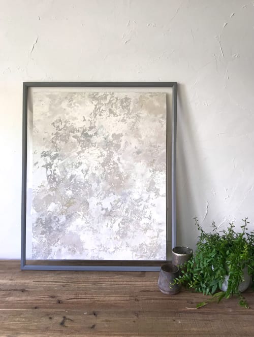 Grey Stone Abstract No.4 | Paintings by Vacarda Design
