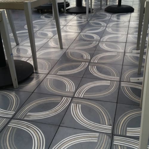 Union Cement Tiles | Tiles by Avente Tile | Bluewater Grill Seafood Restaurant in Redondo Beach