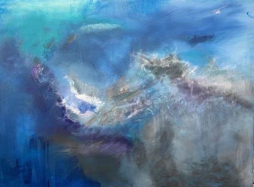 Into the Mystic Acrylic Contemporary Abstract | Oil And Acrylic Painting in Paintings by Strokes by Red - Red (Linda Harrison)