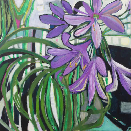 Agapanthe, lumière naturelle | Paintings by Marielle Robichaud