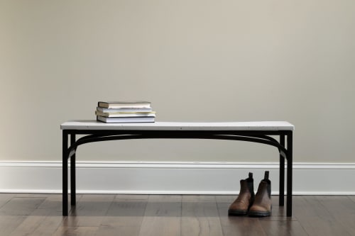 Brooks Glacier Concrete and Steel Bench | Benches & Ottomans by Alicia Dietz Studios