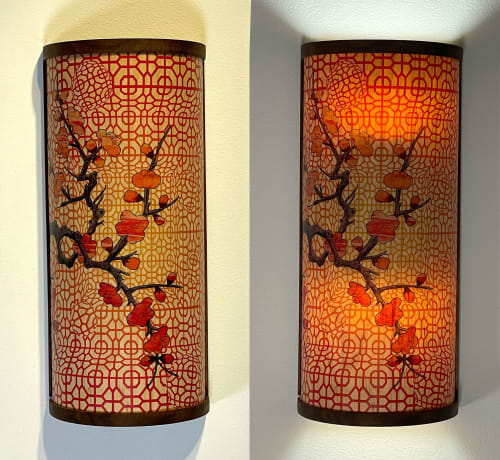 blossom sconce in orange | Sconces by Mad King Productions