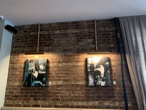 "Shadow Play".  Abstract Painting | Paintings by Alice Lipping | Vesta Trattoria & Wine Bar in Queens