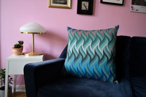 FIBONACCI LARGE SQUARE CUSHION IN WOOL | Pillows by Knapp Textiles