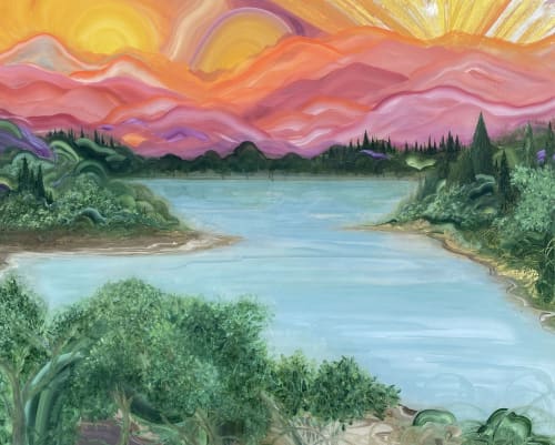 earth ship | Oil And Acrylic Painting in Paintings by Amanda M Moody