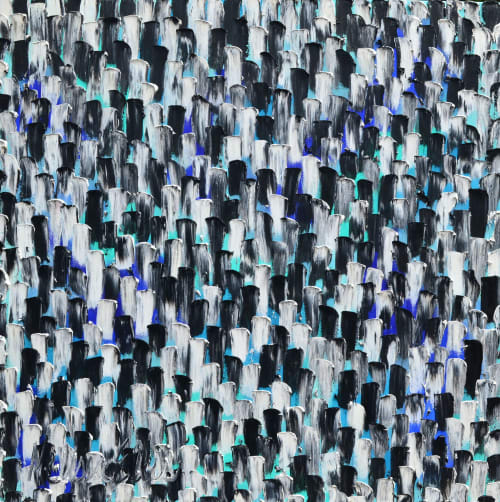 "Crescendo in Blue", "Ventura", "Dogwood Rose" & "Shelby" - set of 4 36x36" oil on canvas paintings | Paintings by Melissa Ellis Art | 1920 Greenville Ave in Dallas