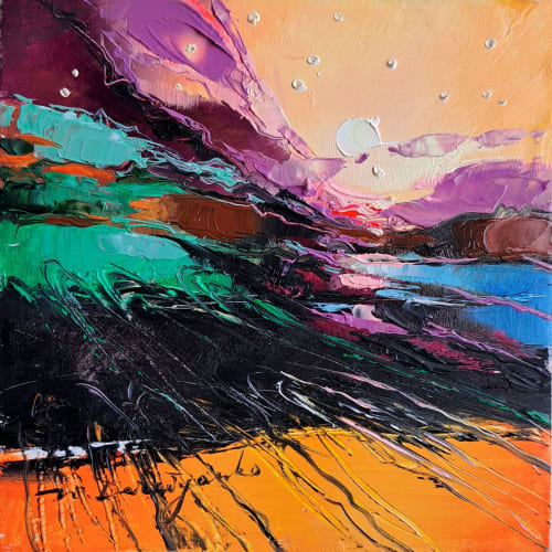 Small art landscape abstract | Oil And Acrylic Painting in Paintings by Natart