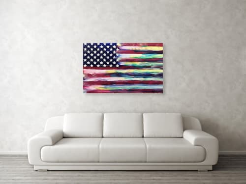 The Unity Flag | Paintings by Dutch Montana Art | Balboa Island in Newport Beach