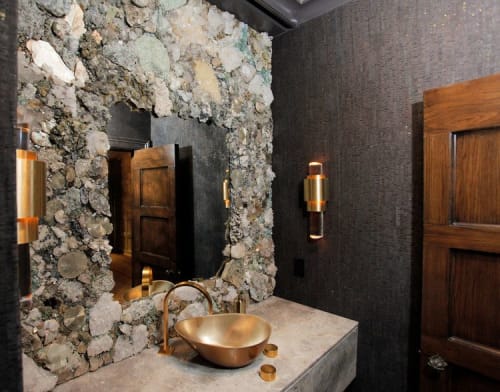 Mineral Powder Room | Wall Hangings by Connie Chantilis