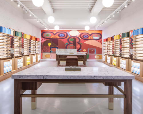 Abstract Mural | Murals by Austin Eddy | Warby Parker in Chicago