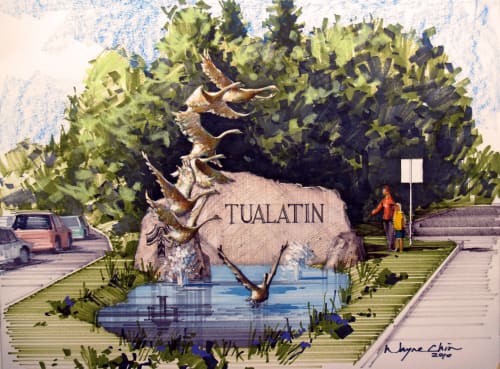 City of Tualatin Public Art Monument | Sculptures by Studio Art Direct