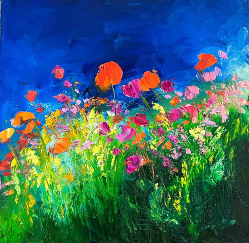 Mini Midnight Dream | Oil And Acrylic Painting in Paintings by Checa Art