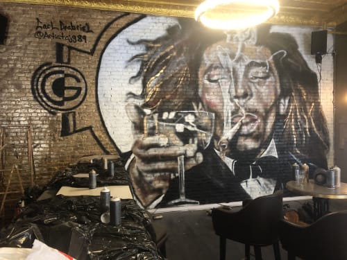 The Great Bob Marley | Murals by Carl J Gabriel | Gold Room BK in Brooklyn