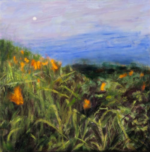 Early Moon | Oil And Acrylic Painting in Paintings by Sally K. Smith