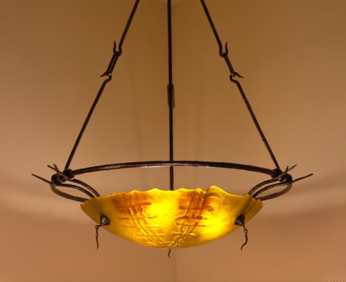 Iron and Glass Pendant | Pendants by Morrison Lighting