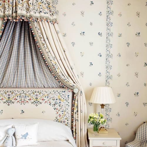Scattered flowers sprig | Curtains & Drapes by Chelsea Textiles