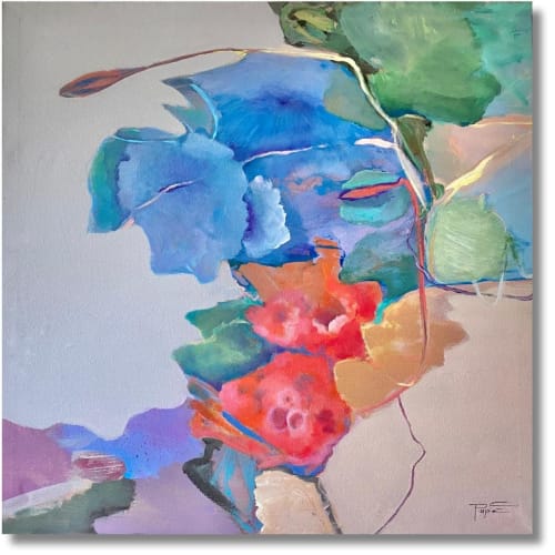 Fleurs du Desert/Desert Flowers | Oil And Acrylic Painting in Paintings by Christiane Papé