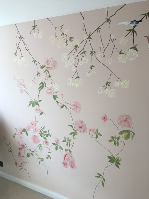 Chinoiserie wallpaper style mural | Murals by Living Wall Murals